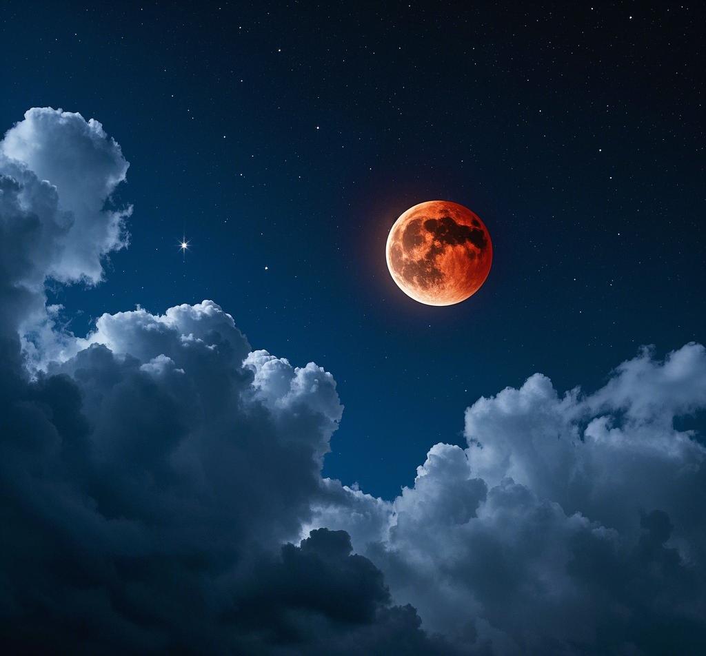 血月：宇宙中的奇幻景观