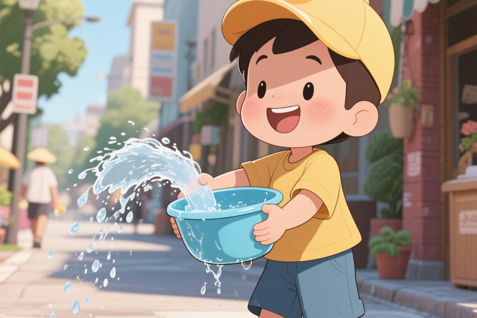 夏天洒水，蒸发吸热开启 “清凉大作战”