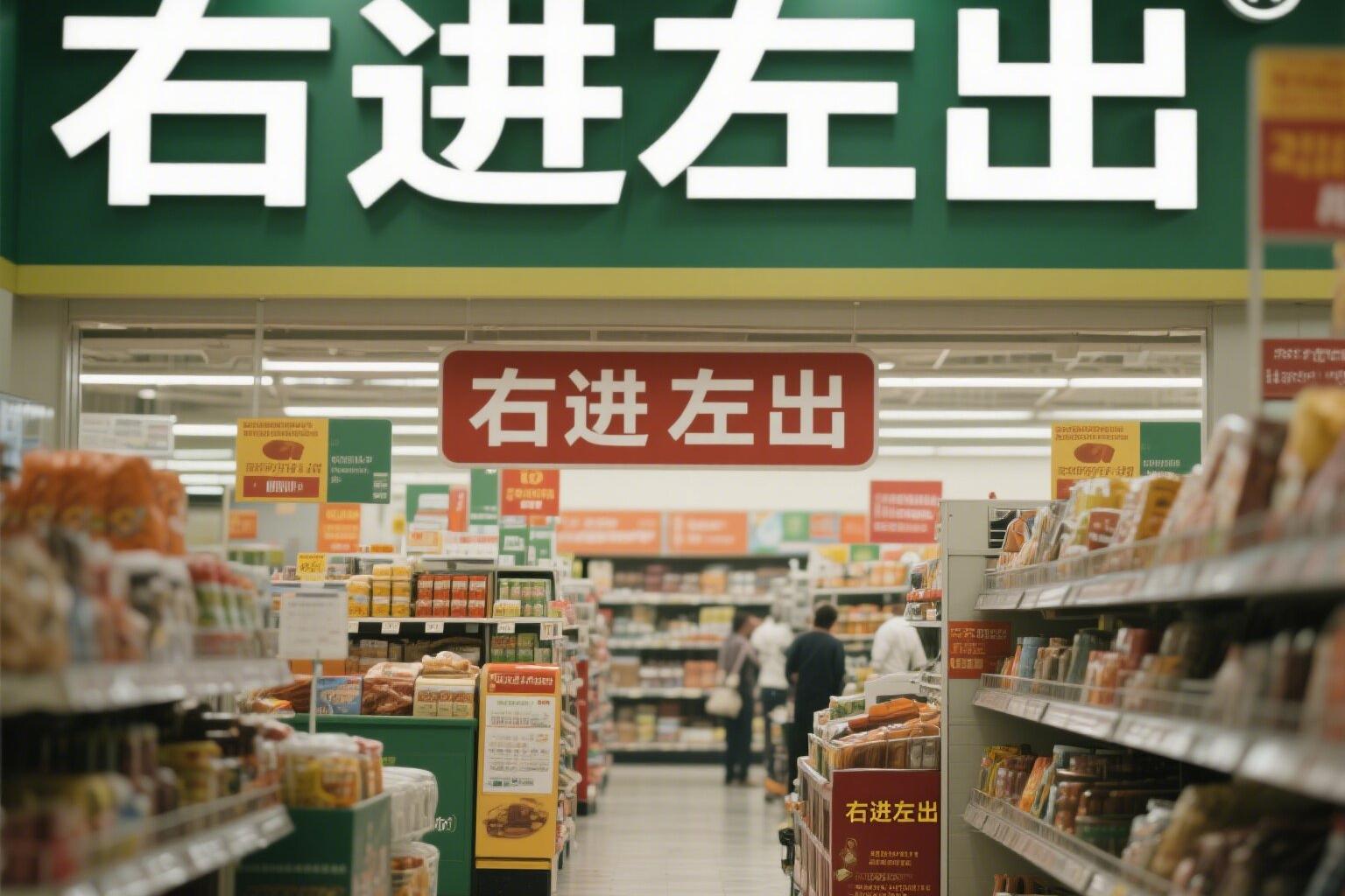 超市 “右进左出”