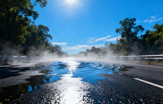 夏日柏油路的 “积水” 幻象：一场光与热的物理魔术